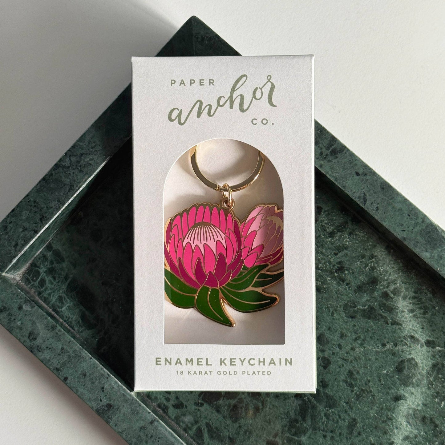 Ofelia Protea Flower Keychain | Summer Gift + Garden Gift
