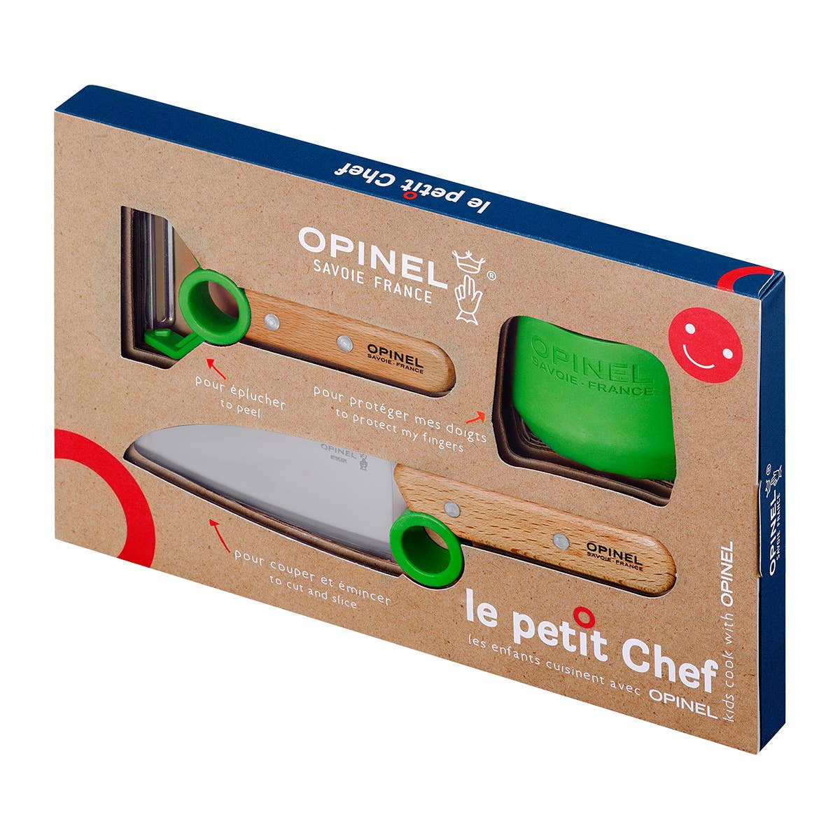 Le Petit Chef 3pc Knife Set: Red