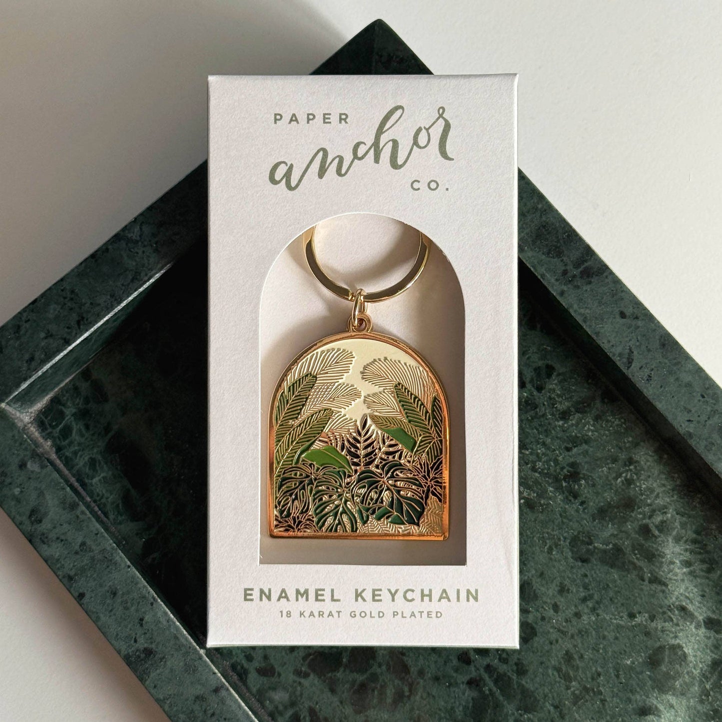 Tropical Conservatory Arch Keychain | Summer + Garden Gift