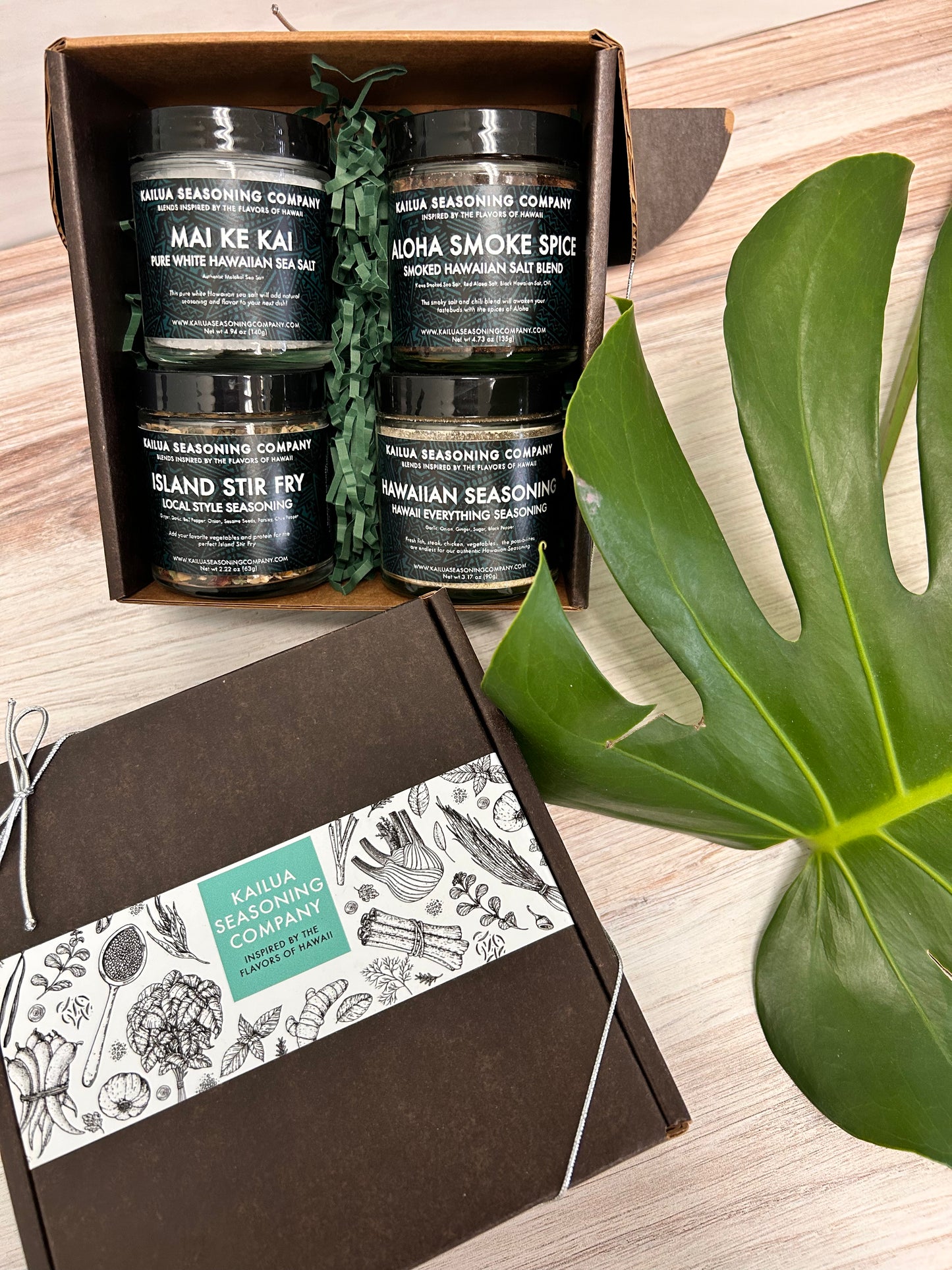KSC Best Sellers Gift Box (1/2 cup Glass Jars) - Kailua Seasoning Company