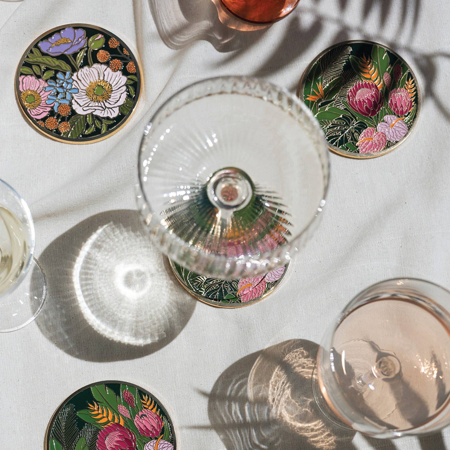 Vibrant Flora Luxe Coaster | Summer Gift + Garden Gift
