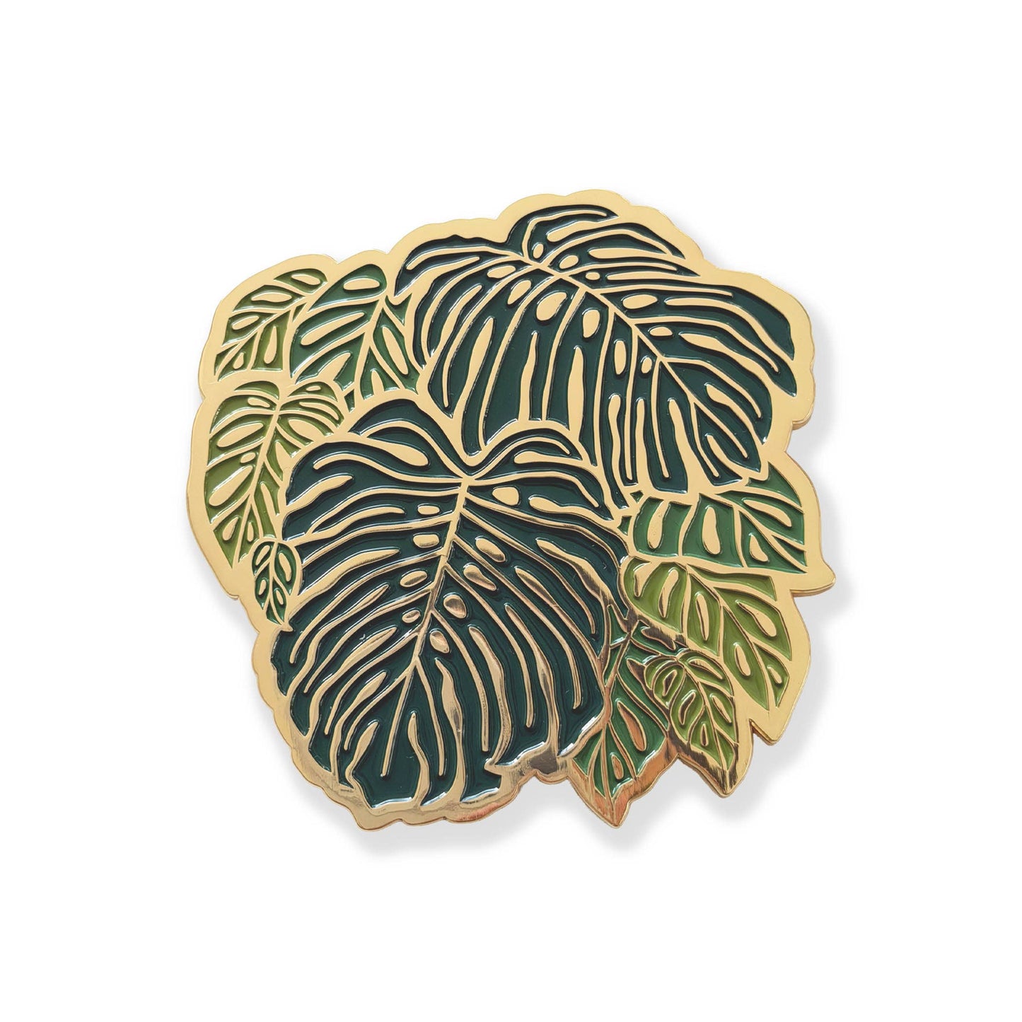 Monstera Tropical Gold Drink Coasters | Summer Garden Party