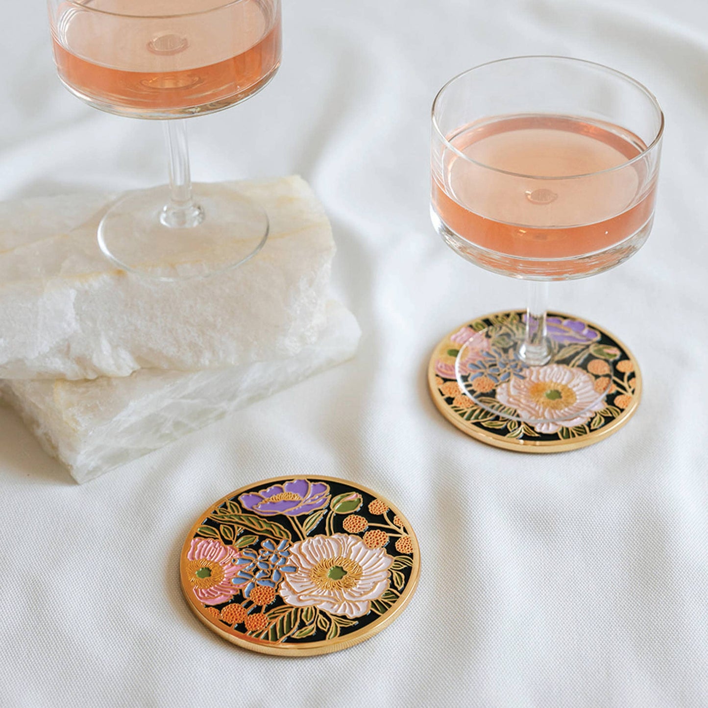 Vibrant Flora Luxe Coaster | Summer Gift + Garden Gift
