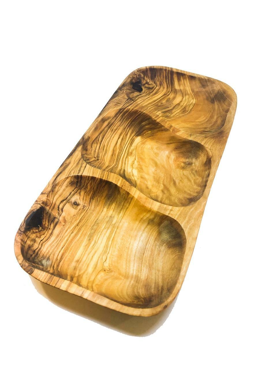 Sectioned Olive Wood Dish