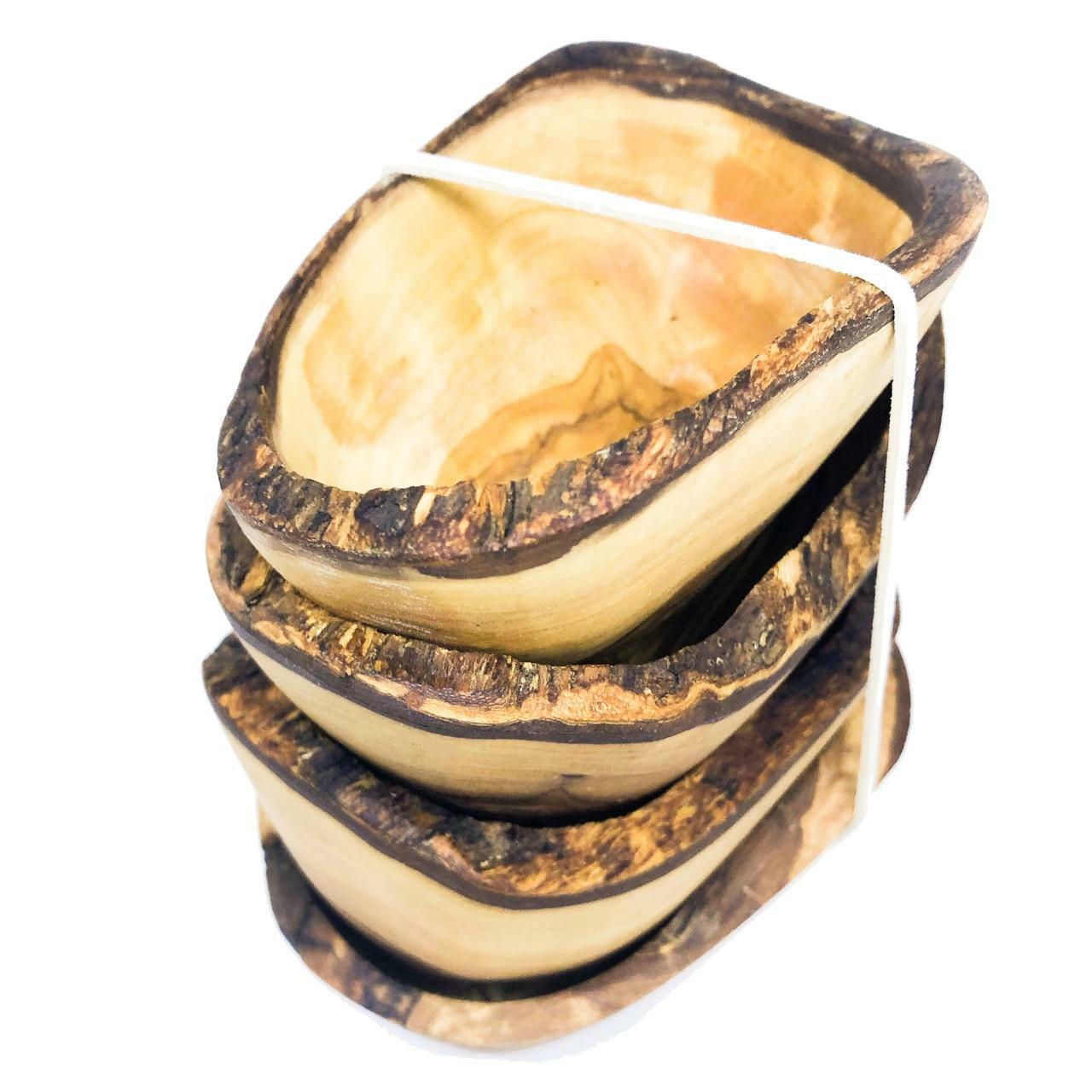 Olive Wood Rustic Dipping Bowls
