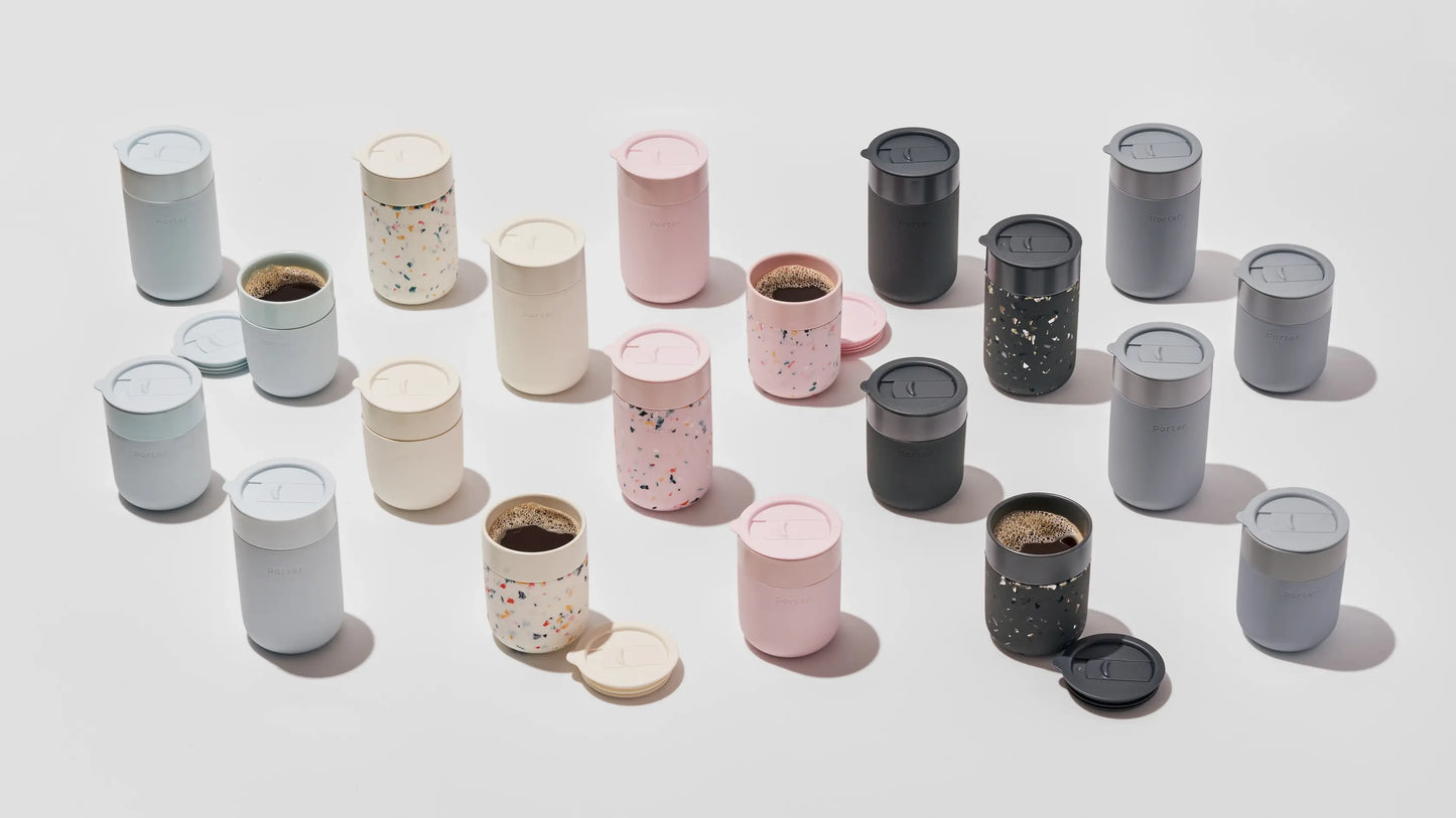 Reusable Ceramic Mug: Terrazzo Blush / 12 oz