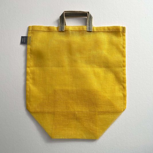 100% cotton gauze net eco produce bags with handle - medium: Yellow