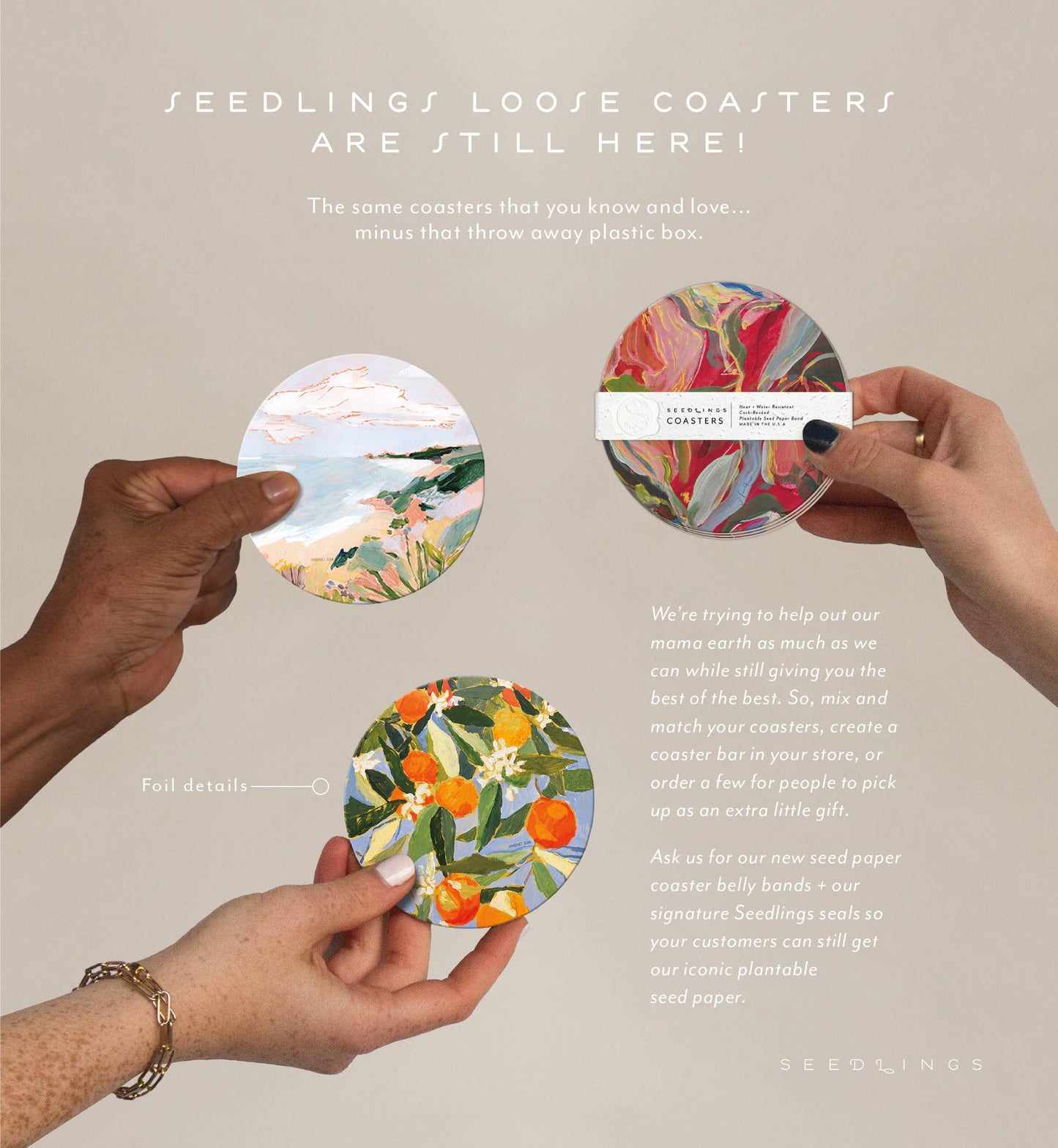 Pretty Petals Seedlings Coaster