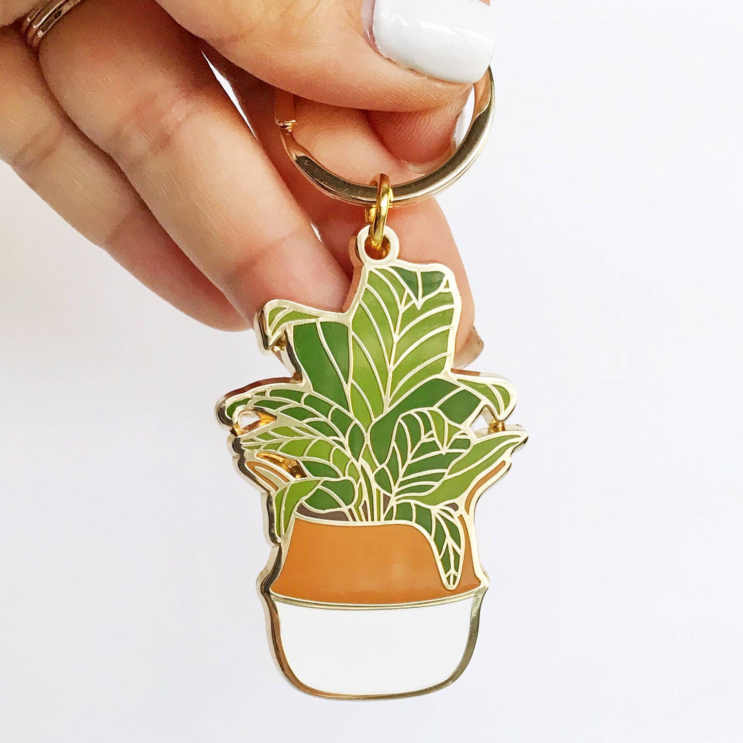 Banana Leaf Plant Keychain | Stocking Stuffer | Holiday Gift