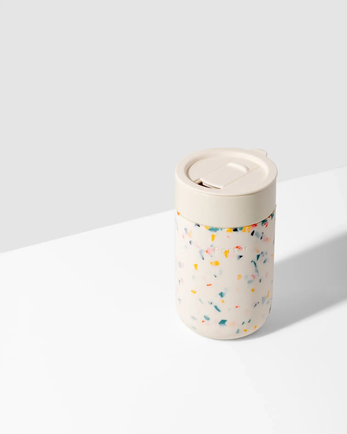 Reusable Ceramic Mug: Terrazzo Blush / 12 oz