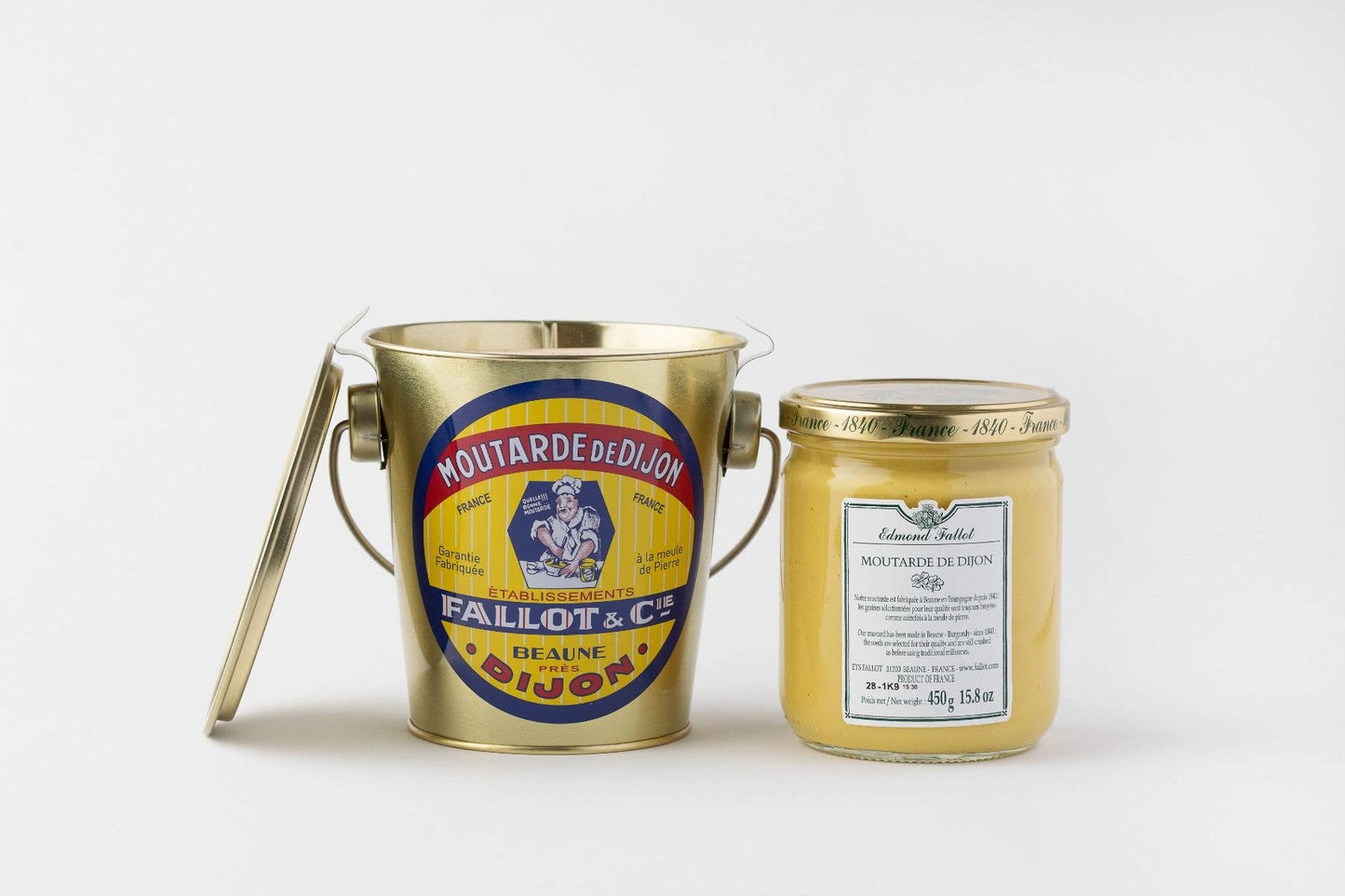 Edmond Fallot Decorated Dijon Mustard Tin Pail