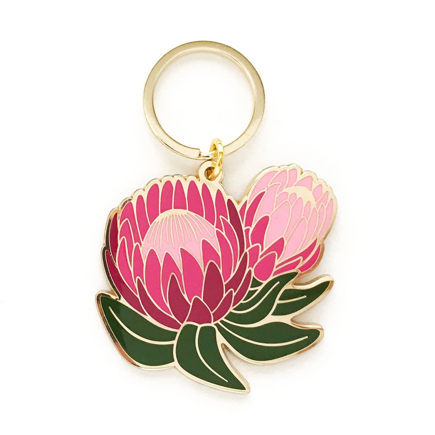 Ofelia Protea Flower Keychain | Summer Gift + Garden Gift