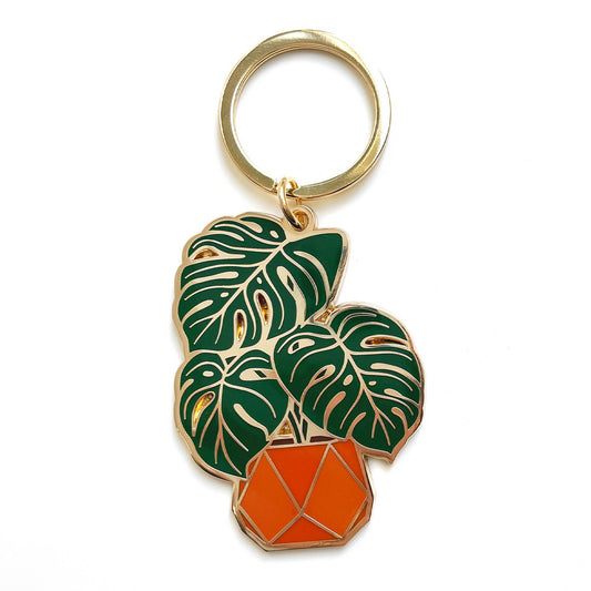 Monstera Plant Keychain | Stocking Stuffers | Holiday Gift