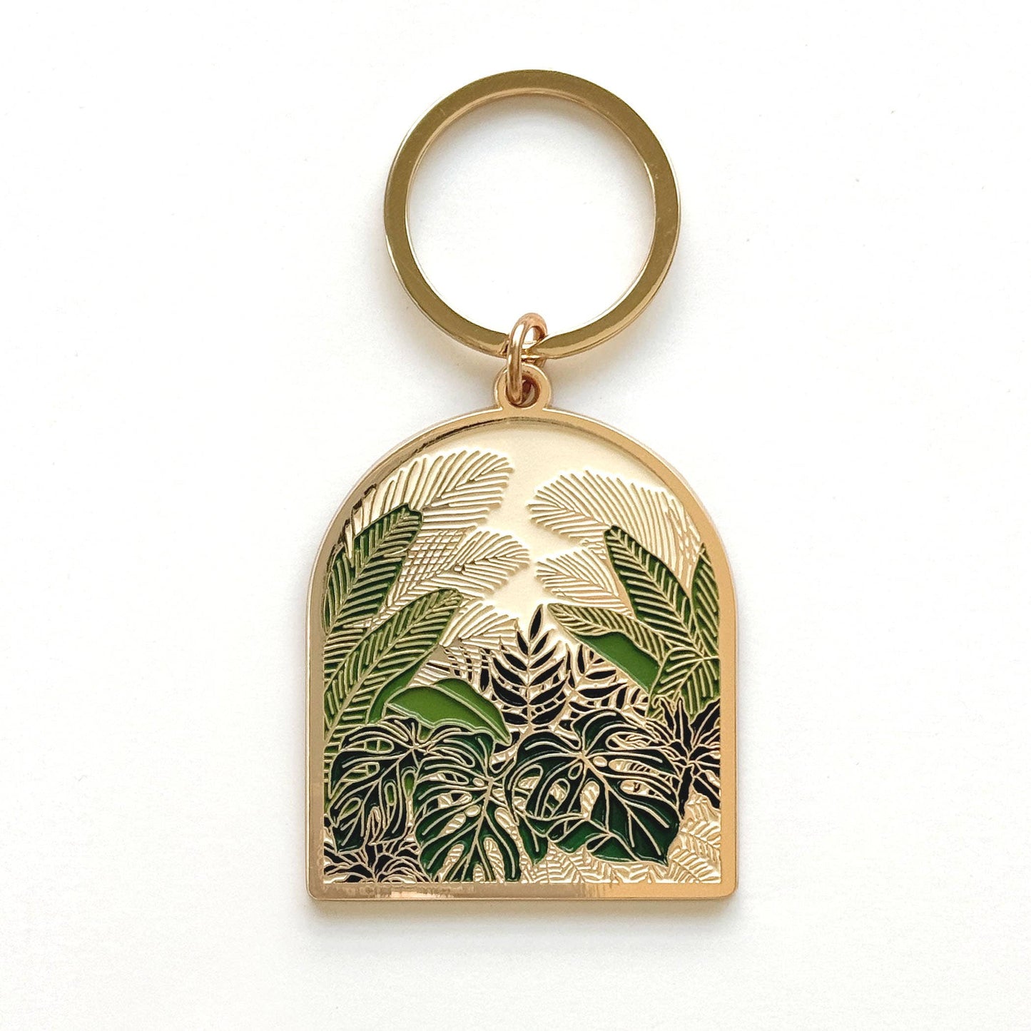 Tropical Conservatory Arch Keychain | Summer + Garden Gift