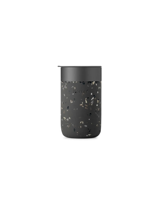 Reusable Ceramic Mug: Terrazzo Charcoal / 16 oz