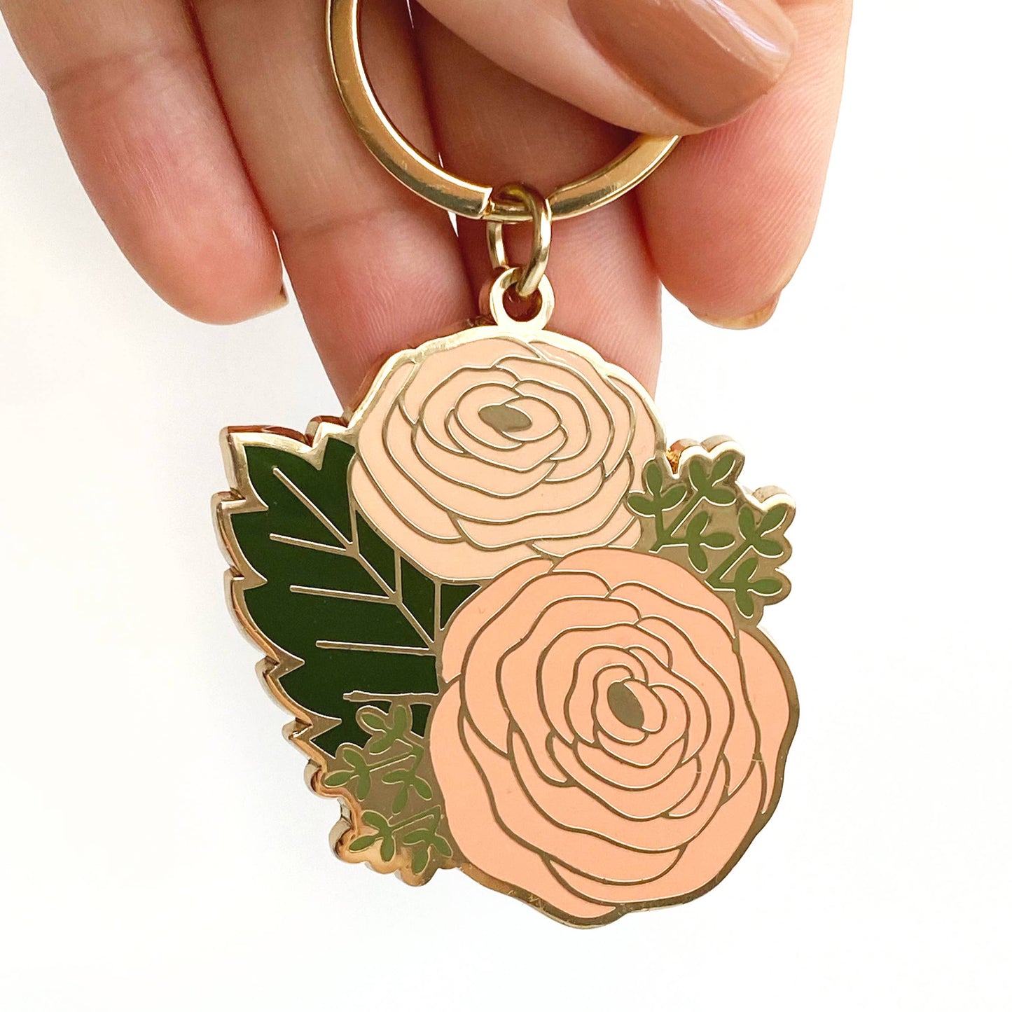 Michelle Ranunculus Flower Keychain | Christmas Gift