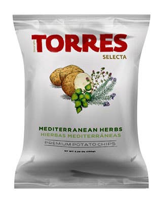Torres - Mediterranean Herb Premium Potato Chips: 50g