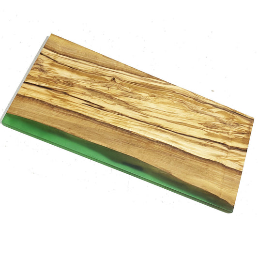 Olive Wood Cutting Board with Resin Edge