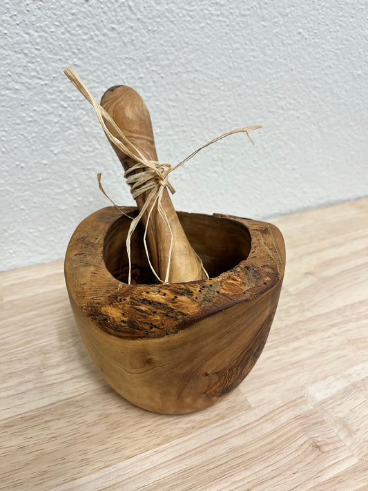 Olive Wood Mortar & Pestle