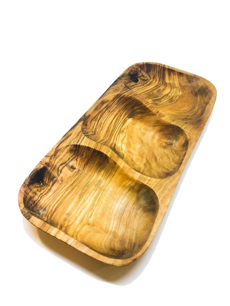 Sectioned Olive Wood Dish